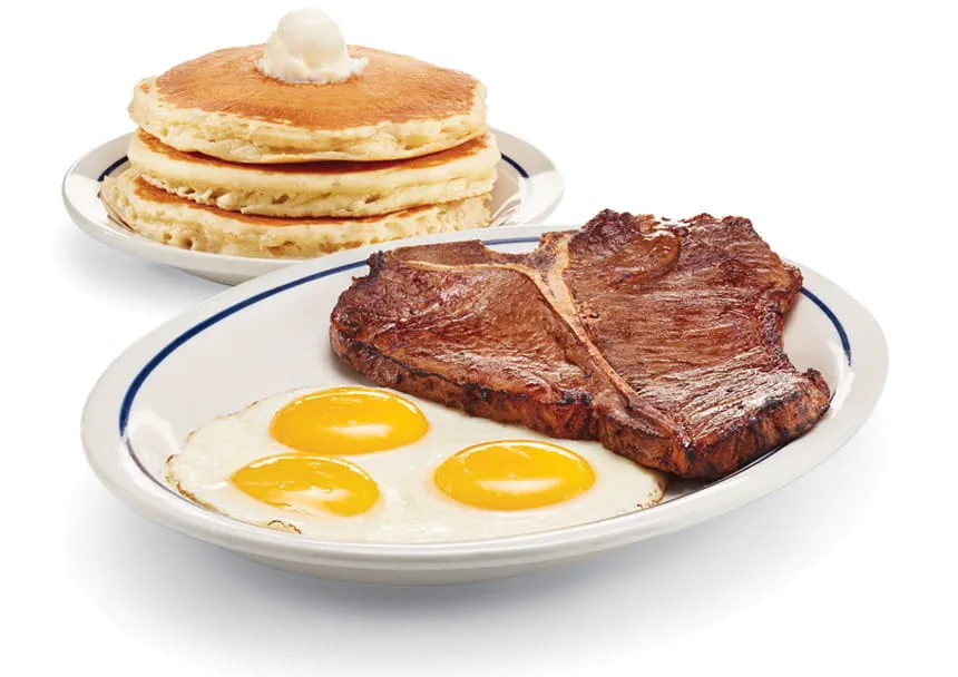 IHOP T-Bone Steak & Eggs
